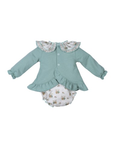 SUDADERA VERDE+RANITA CONEJOS