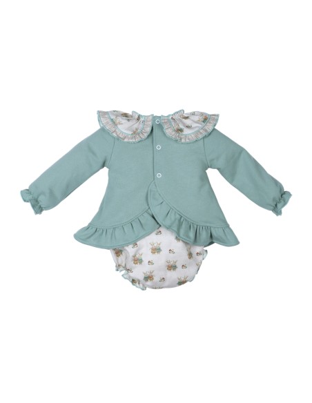 SUDADERA VERDE+RANITA CONEJOS