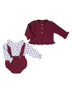 CONJ. CHAQUETA+BLUSA+RANITA TIRANTES BORGOÑA