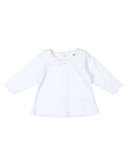 CAMISETA CUELLO ALGODON BLANCA
