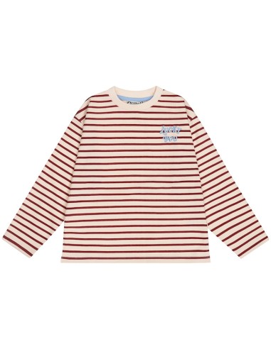 CAMISETA RAYA ROSA/GRANATE