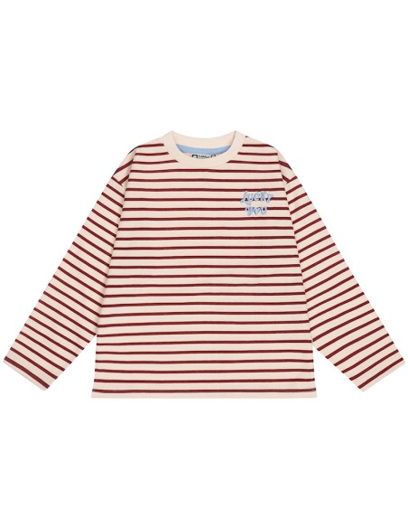 CAMISETA RAYA ROSA/GRANATE