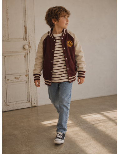 BOMBER MARRON/BEIGE