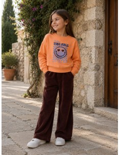 PANTALON PALAZZO CANALE MARRON