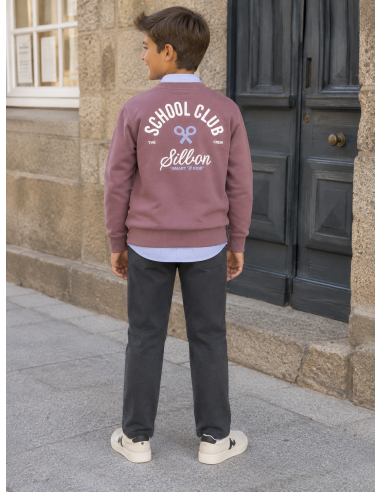 SUDADERA SCHOOL CLUB BURDEOS