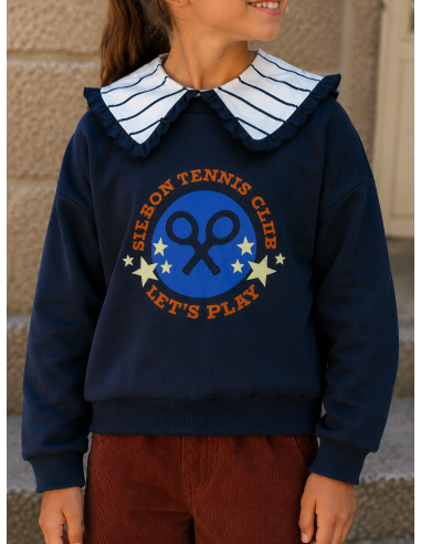 SUDADERA TENNIS CLUB AZUL MARINO
