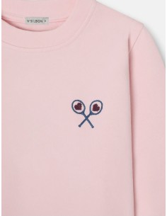 SUDADERA LUCKY LOVE ROSA 2