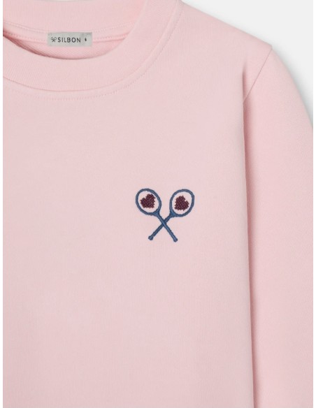 SUDADERA LUCKY LOVE ROSA