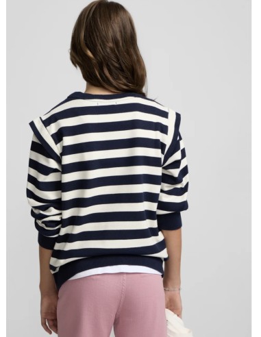 SUDADERA RAYAS MARINO/CRUDO HOMBRERAS