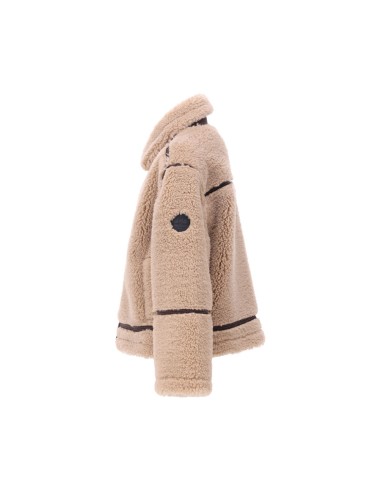 CAZADORA DE BORREGITO BEIGE/MARRON