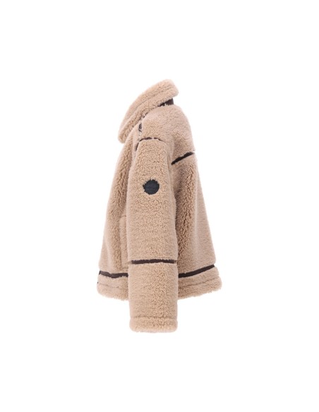 CAZADORA DE BORREGITO BEIGE/MARRON