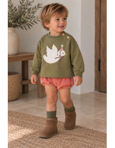 SUDADERA VERDE+BOMBACHO PANA