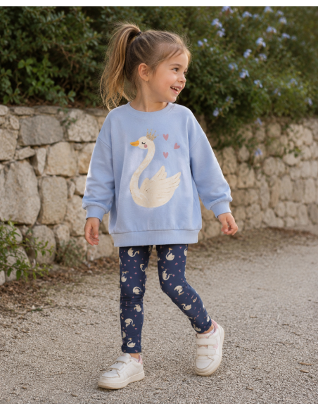 LEGGING AZUL CISNES 