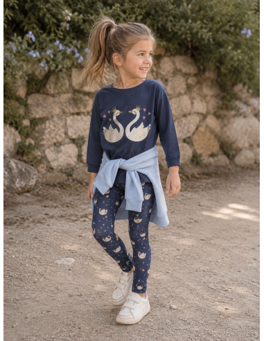 LEGGING AZUL CISNES 