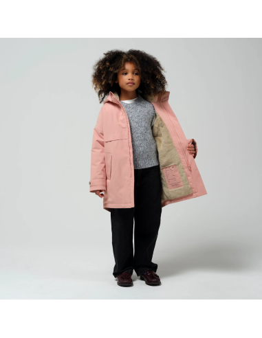 CHAQUETON LARGO MEDIO ROSA WATERPROOF