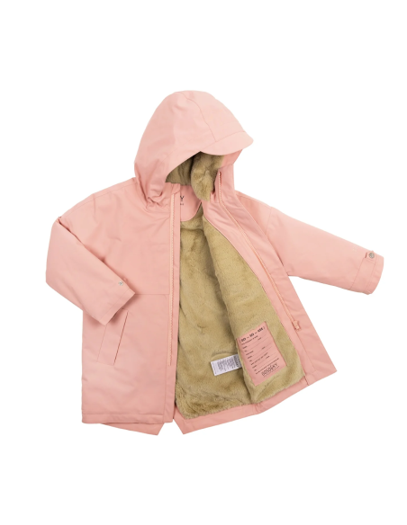 CHAQUETON LARGO MEDIO ROSA WATERPROOF