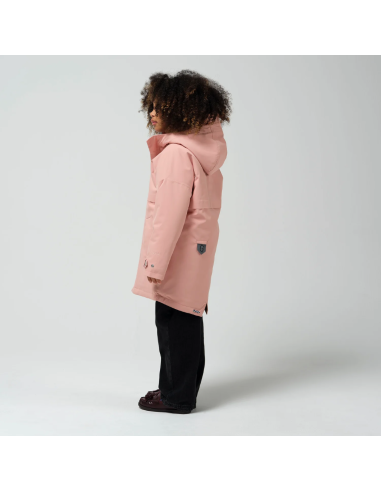 CHAQUETON LARGO MEDIO ROSA WATERPROOF