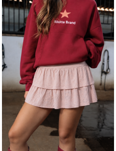 FALDA/SHORT FLOR BORDADA CON VOLANTE 2