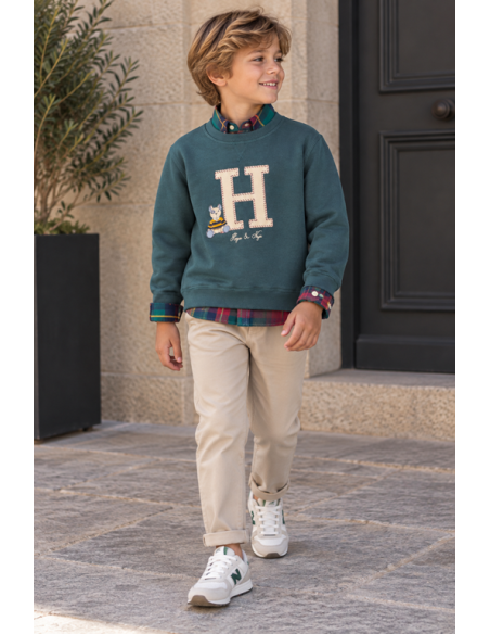 SUDADERA HARVARD VERDE