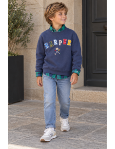 SUDADERA RETRO MARINO