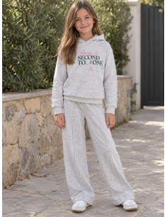 PANTALON CULOTE ALGODON GRIS