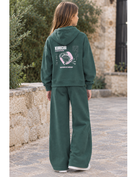 SUDADERA VERDE KIMCHI CAPUCHA