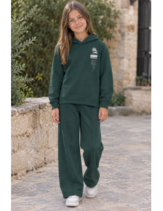 PANTALON CULOTTE ALGODON VERDE 2