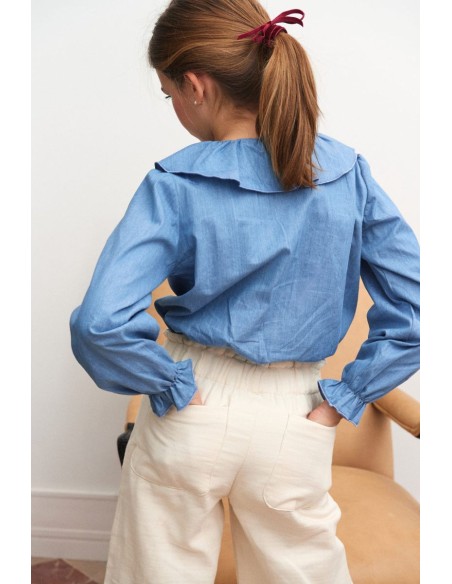 BLUSA CUELLO DENIM