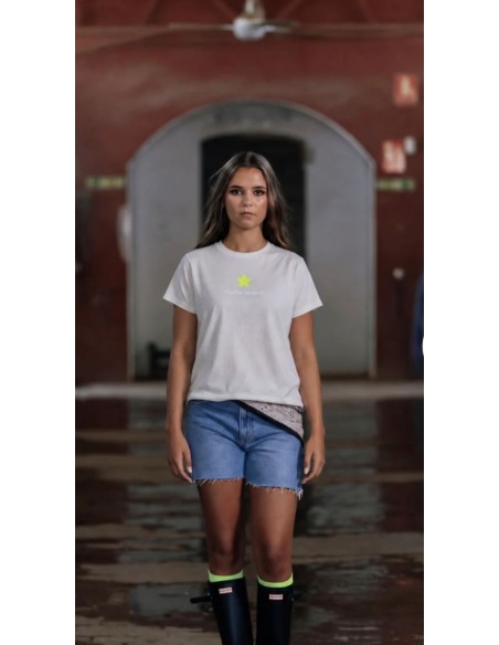 CAMISETA STAR LEOPARDO BLANCA 