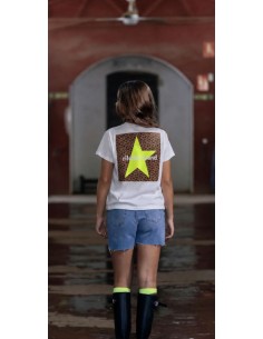 CAMISETA STAR LEOPARDO BLANCA  2