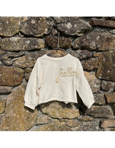 SUDADERA HELLO BEIGE 