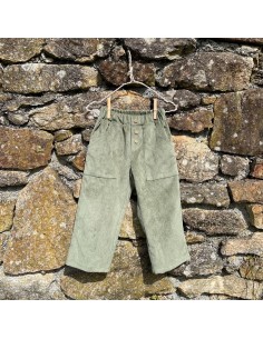 PANTALON CAPRI PANA VERDE  2