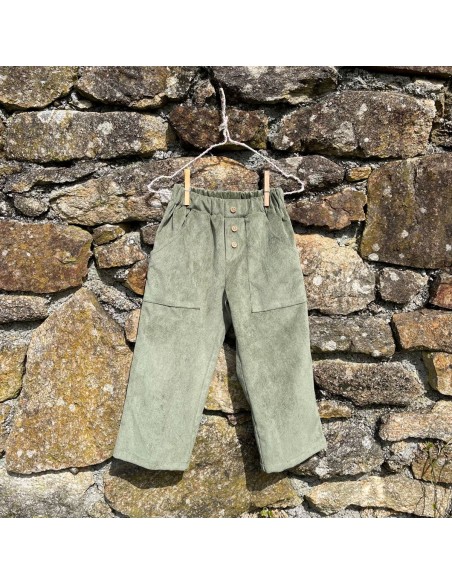 PANTALON CAPRI PANA VERDE 