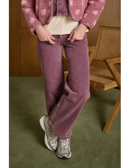 PANTALON CULOTTE MALVA DESGASTADO