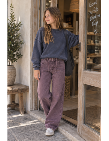 PANTALON CULOTTE MALVA DESGASTADO