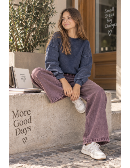 PANTALON CULOTTE MALVA DESGASTADO