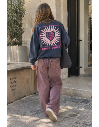 PANTALON CULOTTE MALVA DESGASTADO