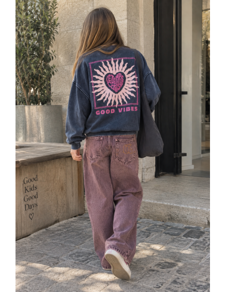 PANTALON CULOTTE MALVA DESGASTADO