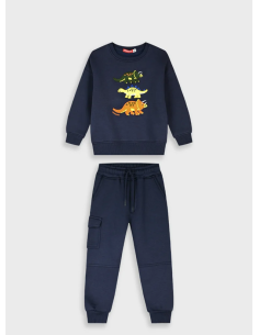 SUDADERA DINOSAURIOS AZUL MARINO+JOGGER