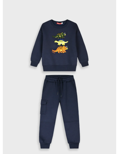 SUDADERA DINOSAURIOS AZUL MARINO+JOGGER