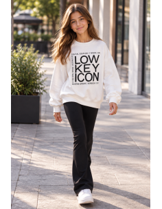 SUDADERA BLANCA LOW KEY ICON