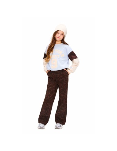 SUDADERA NEW YORK CELESTE/MARRON