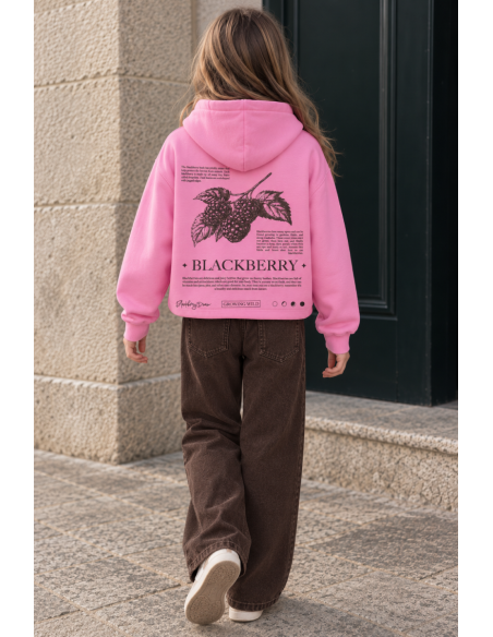 SUDADERA ROSA CAPUCHA   