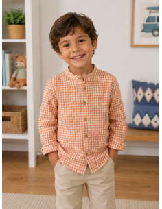 CAMISA VICHY SALMON 2