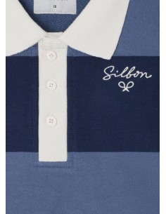 SUDADERA CUELLO-POLO RAYA ANCHA MARINO 2