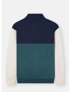 SUDADERA MEDIA CREMALLERA BLOQUES VERDE 2