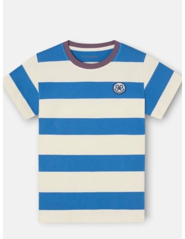 CAMISETA RAYA ANCHA SMILE INDIGO