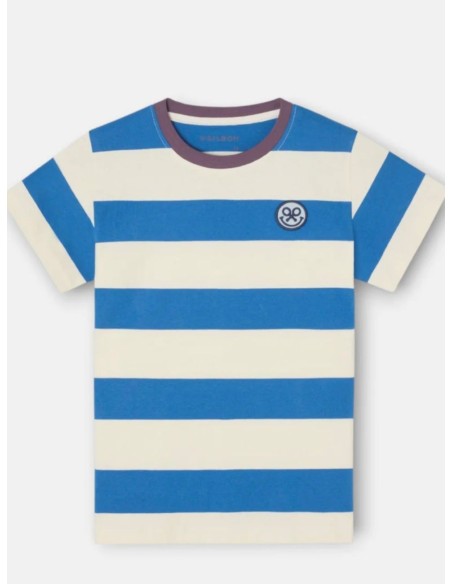 CAMISETA RAYA ANCHA SMILE INDIGO