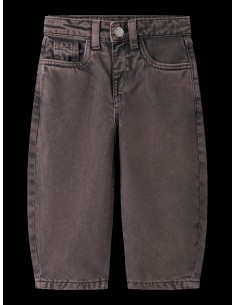 PANTALON BARREL MARRON DESGASTADO