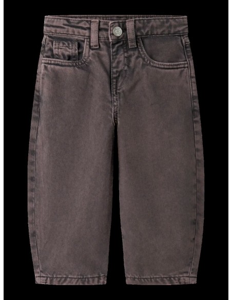 PANTALON BARREL MARRON DESGASTADO
